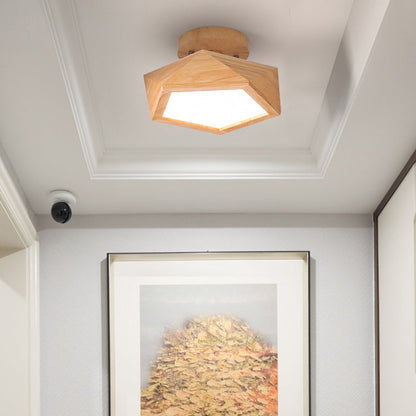 Garduru - Holz Deckenleuchte Semi Flush Mount für Moderne Flure