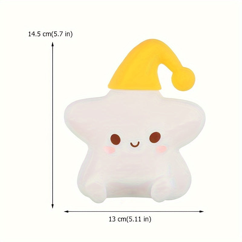 Sternförmige Silikon-Nachtlampe – Weich, 16-Farben-LED, USB wiederaufladbar & Fernbedienung