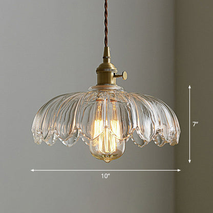 Pendant-Leuchte Vintage Glas Hängelampe