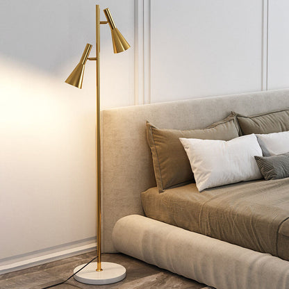 Garduru Nordic Design Stehlampe | Minimalistische Drehbare 2-Licht Lampe | Modernes Stehleuchten-Design