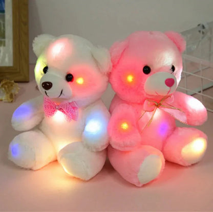 Leuchtender LED Teddy Bär – Farbwechselndes Plüschspielzeug für Schlafenszeitkomfort & Geschenke