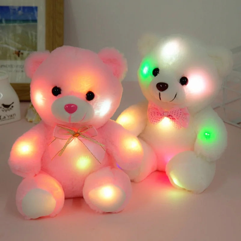 Leuchtender LED Teddy Bär – Farbwechselndes Plüschspielzeug für Schlafenszeitkomfort & Geschenke