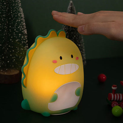 Squishy Silikon Happiges Grinsen Dinosaurier LED Nacht Licht - Perfektes Geschenk für Kinder und Mädchen