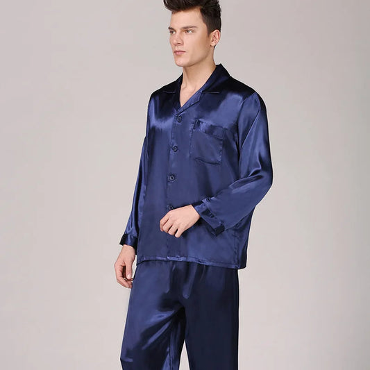 Herren Seiden Pyjama-Set