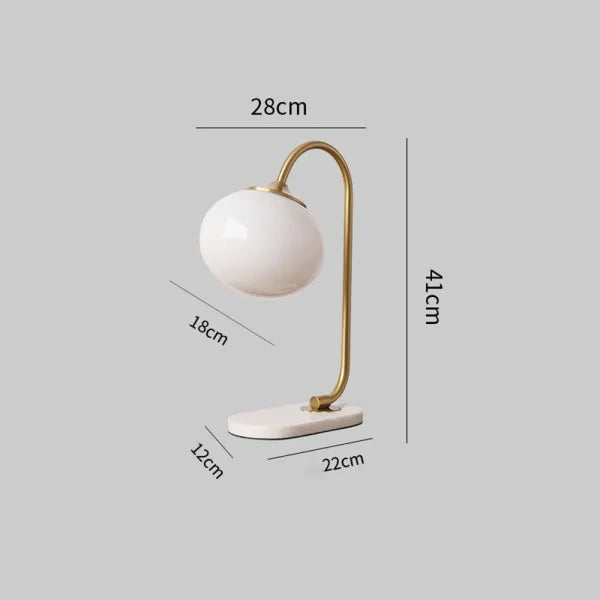 Tischlampe Marshmallow - Modernes Design aus Metall und Glas mit sanfter Beleuchtung