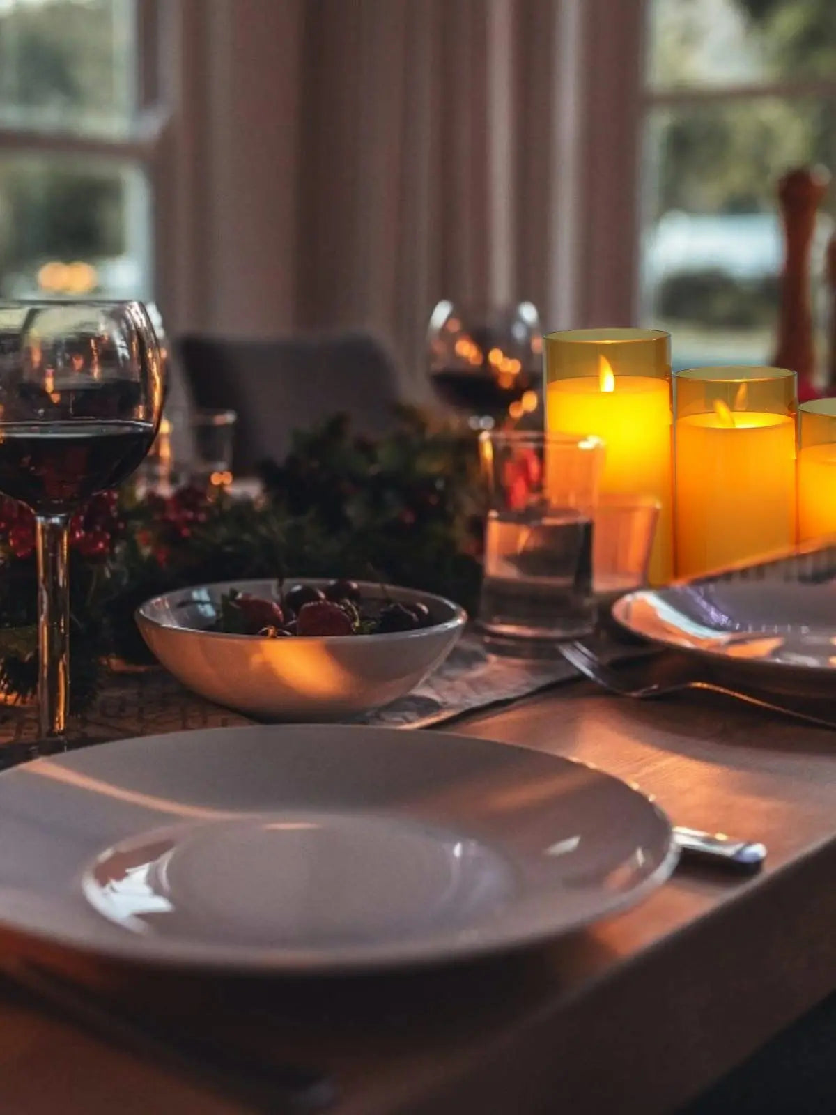 Batteriebetriebene LED-Teelichter mit warmweißem Flackereffekt