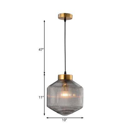 Garduru Trommel Pendelleuchte – Elegante Glas-Hängelampe