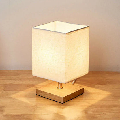 Moderne Minimalistische Tischlampe mit Holzfuß – Elegante Wohnbeleuchtung Dekor