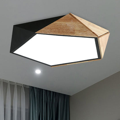 GeoLight – Geometrische Unterputz-LED-Deckenleuchte aus Metall für Wohnzimmer