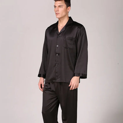 Herren Seiden Pyjama-Set