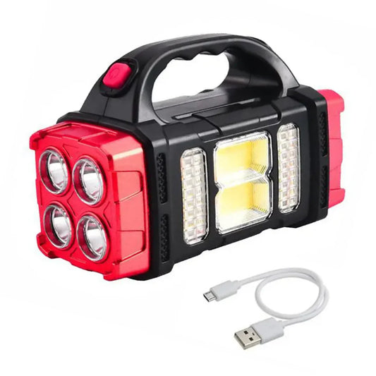 3-in-1 Notfall-Taschenlampe mit USB-Aufladung und Traggriff