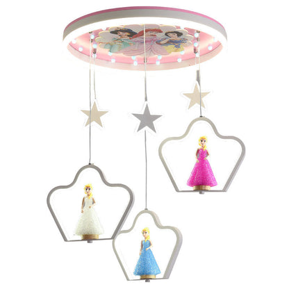 Princess Hängeleuchte - Cartoon LED Acryl Pendelleuchte für Mädchen Schlafzimmer