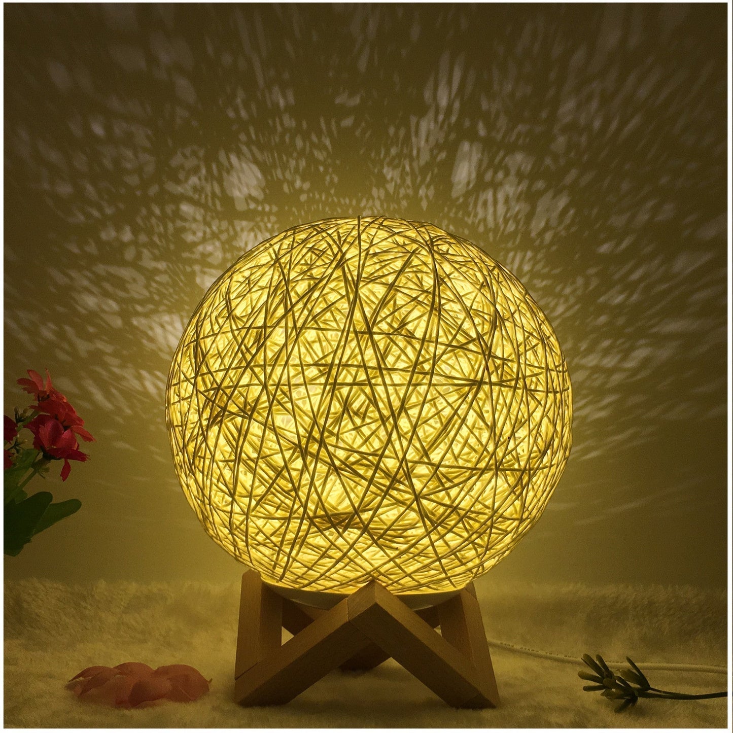 Garduru-Rattan-Tischlampe