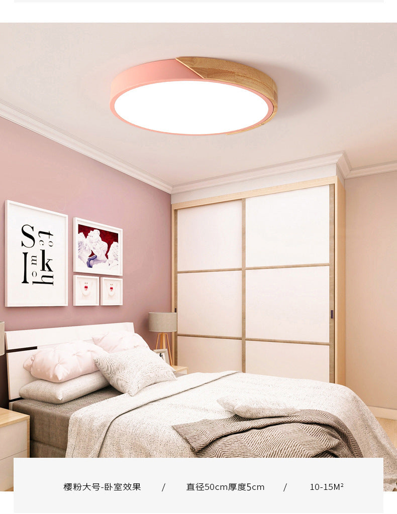 Moderne LED-Deckenleuchte für Schlafzimmer – runde Einbauleuchte aus Acryl und Metall