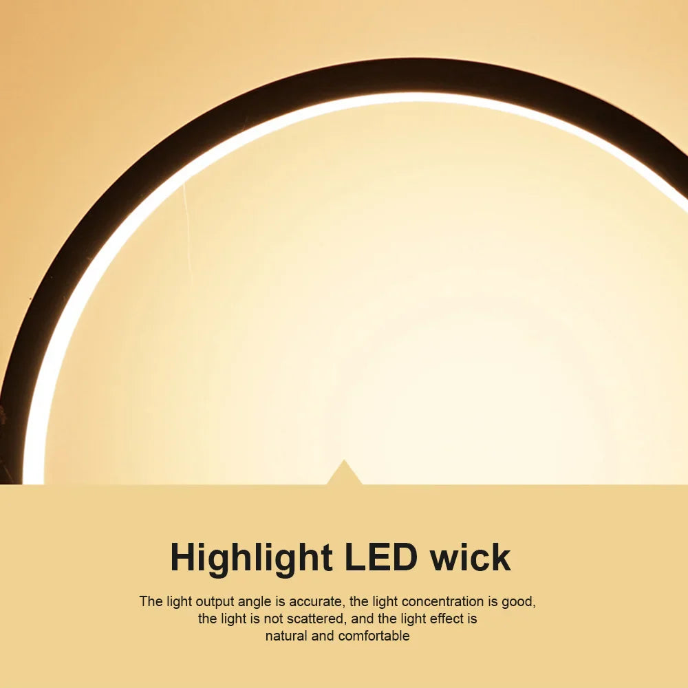 LumoRing LED Tischlampe - Dimmierbares Rundlicht