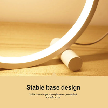 LumoRing LED Tischlampe - Dimmierbares Rundlicht