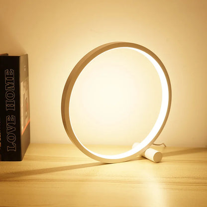 LumoRing LED Tischlampe - Dimmierbares Rundlicht