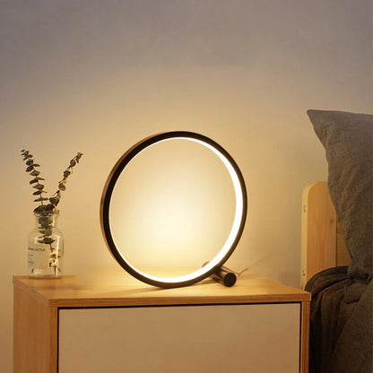LumoRing LED Tischlampe - Dimmierbares Rundlicht