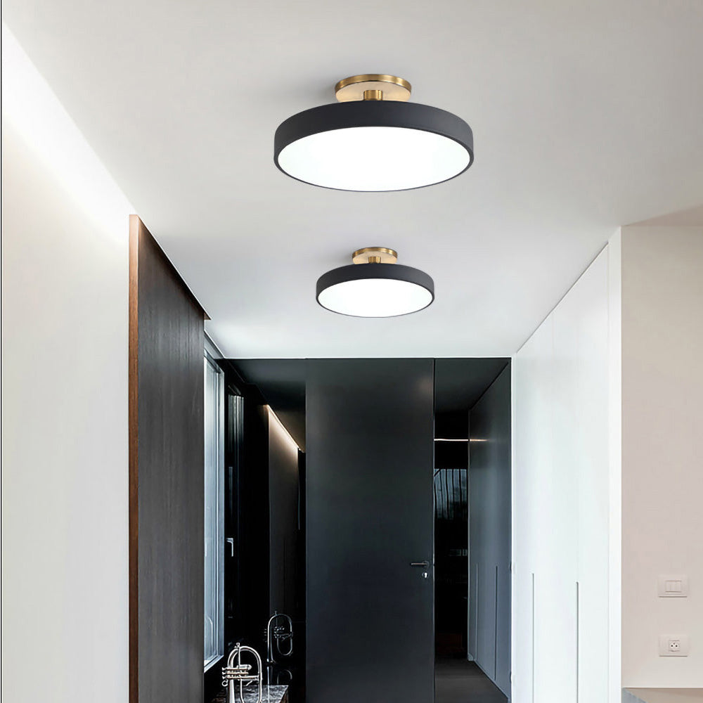 Deckenleuchte Modern Schwarz Metall Aufbauleuchte