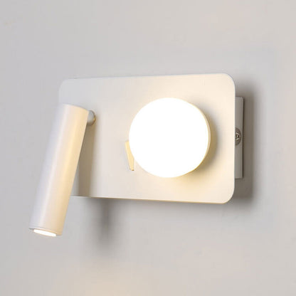 Garduru Nordic LED Wandleuchte | Rund & Eckig | Minimalistisches Design | Leselampe mit Acryl & Eisen