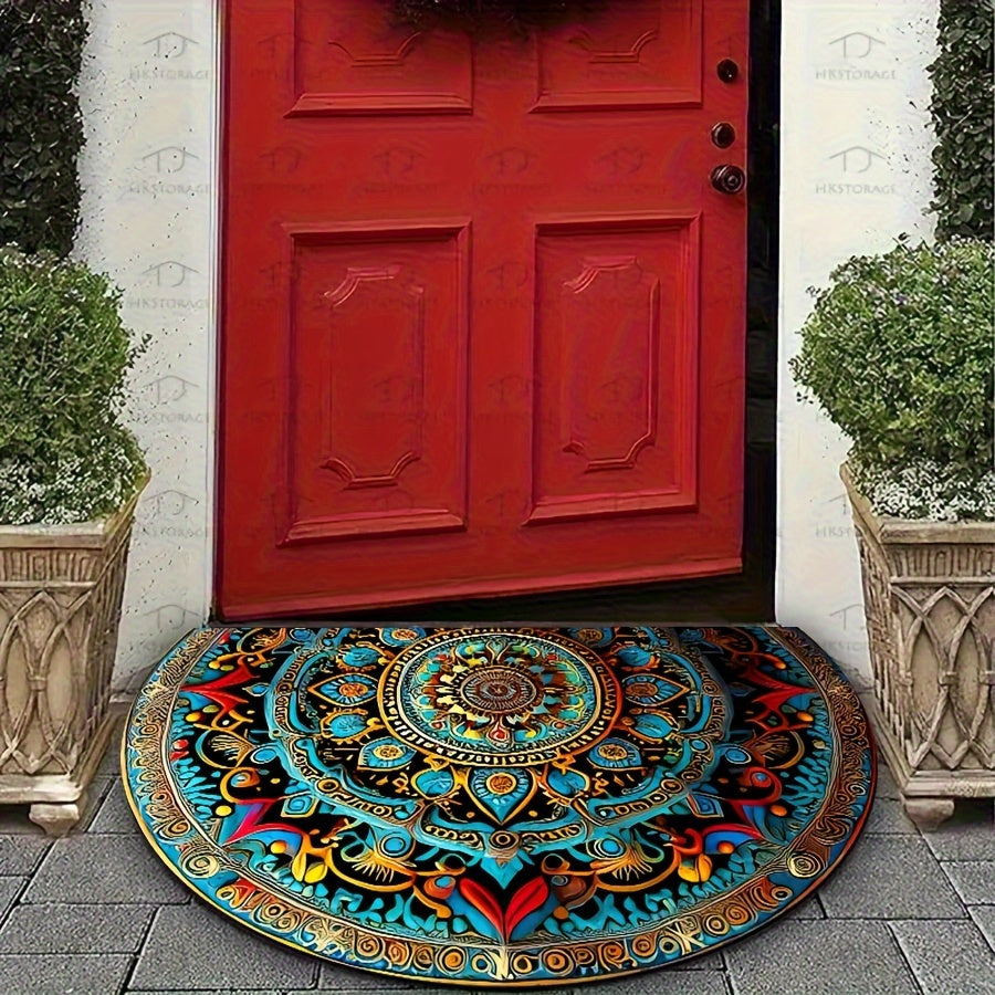 Türmatte halbrund Mandala Design Teppich