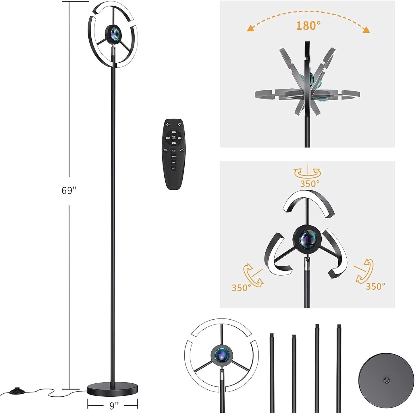 Gestalten Sie Ihren Raum mit der 3-in-1 Sonnenunterganglampe