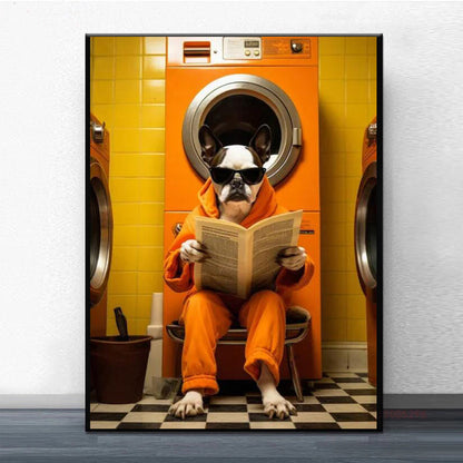 Tier Affe Panda Toilet Malerei Kunst DIY Stickerei