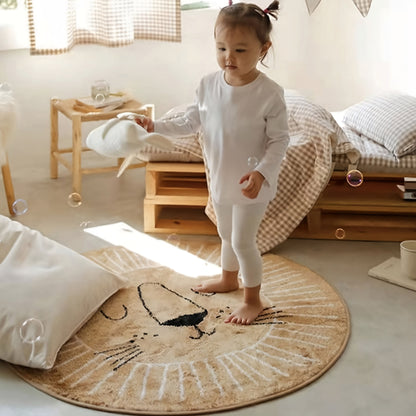 Nordisches Design Kinderzimmer Teppich - Boho Löwe