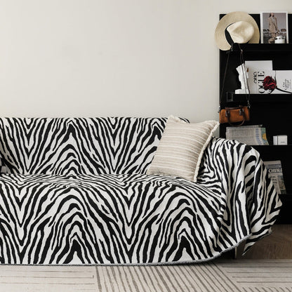 Zebra Muster Chenille Sofa/Couch Wurfdecke