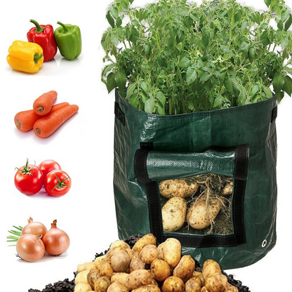 Wiederverwendbare Pflanzenbeutel für Kartoffeln mit Sichtfenster und atmungsaktivem Material