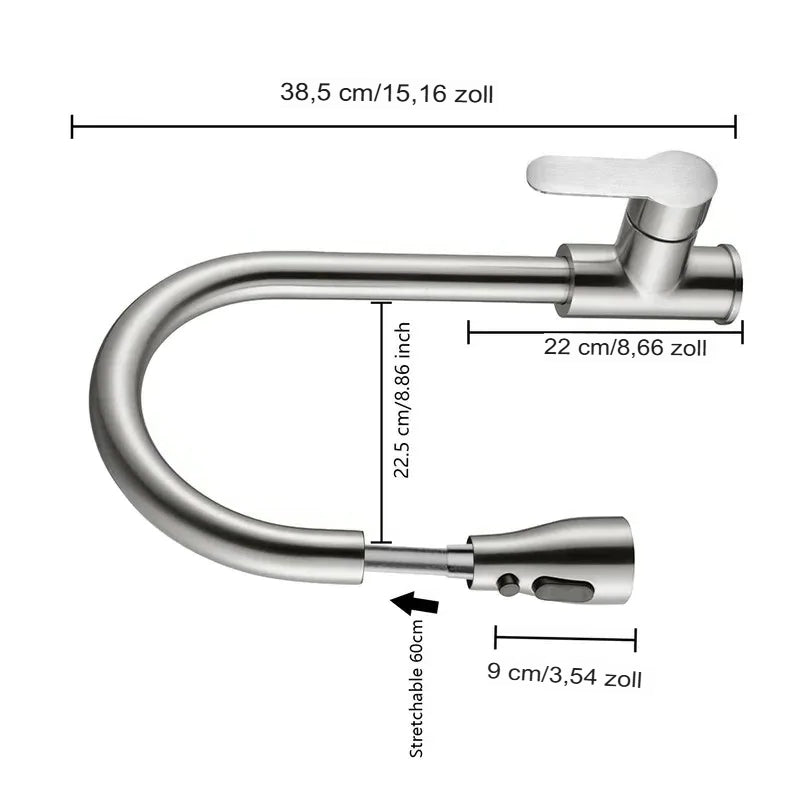 Küchenarmatur mit ausziehbarem Auslauf