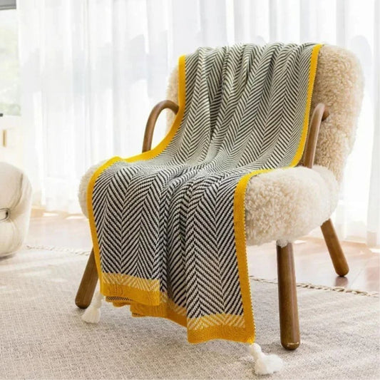 Goldene Chevron Luxe Decke