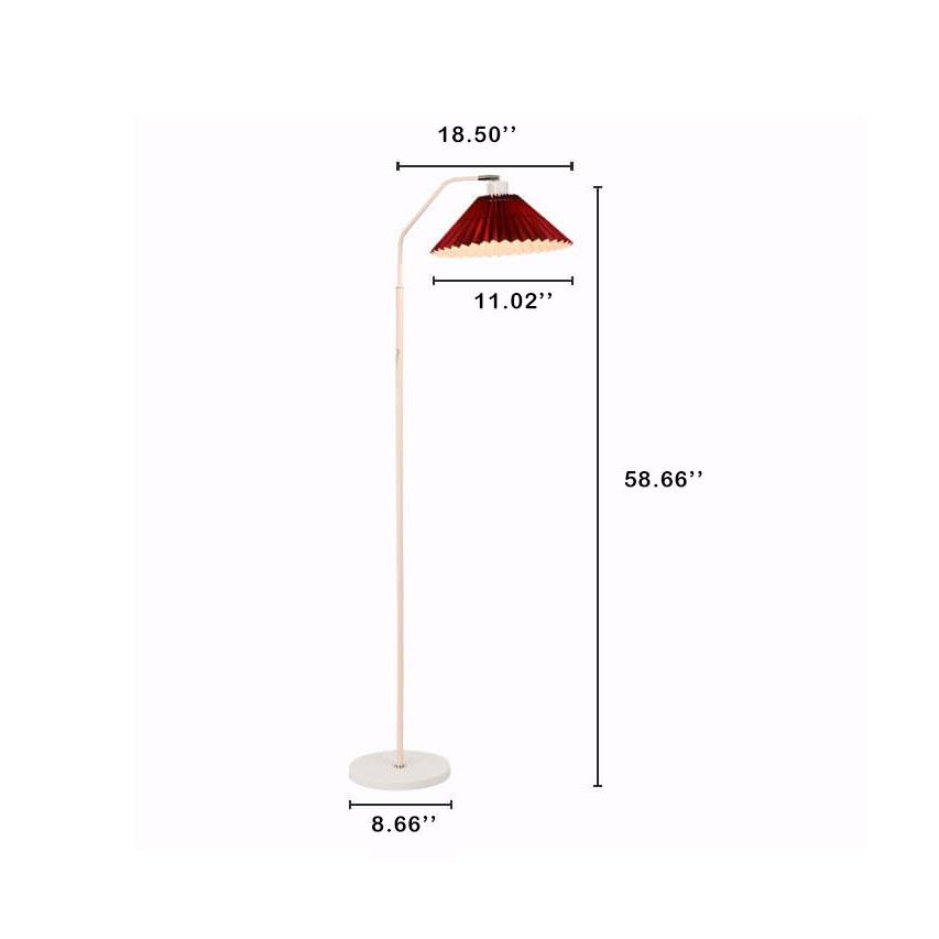 Garduru Minimalist Stehlampe | LED Lichtquelle | Verstellbar | Beige & Weinrot | Modernes Design