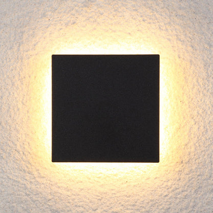 Garduru - Elegante moderne LED-Wandleuchte aus schwarzem Metall für Innen- und Außenbereich