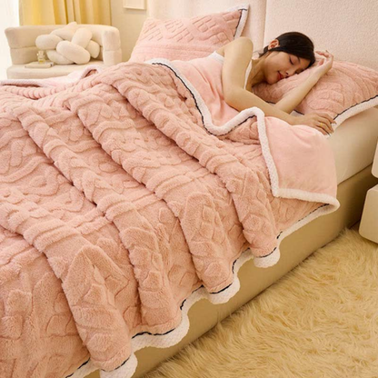 Samt Jacquard Weiche Fleece Decke
