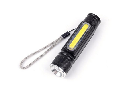 USB Wiederaufladbare Magnetische Taschenlampe – LED Notfalllampe mit Magnet und Trageband