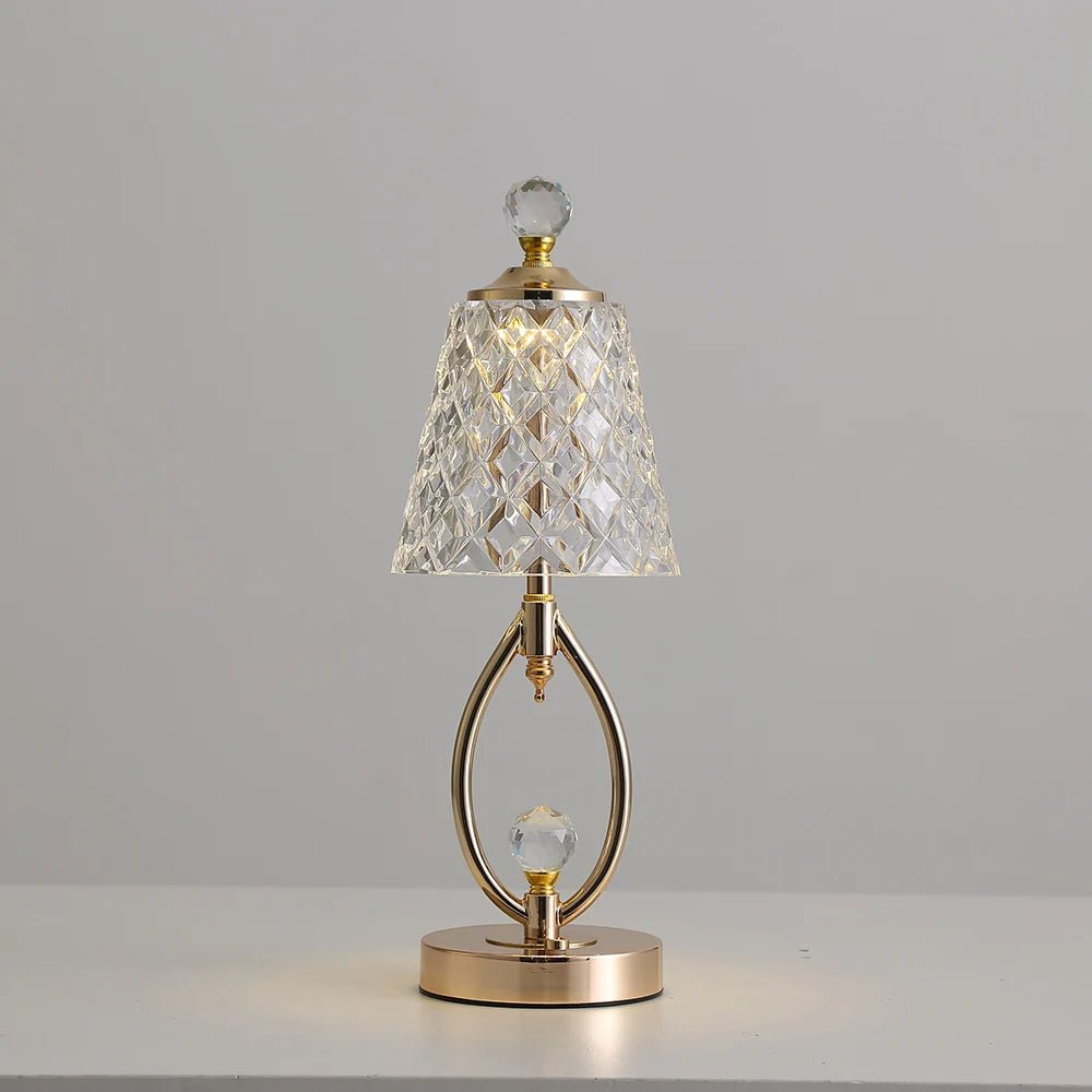 Garduru goldene Tischlampe aus Kristall