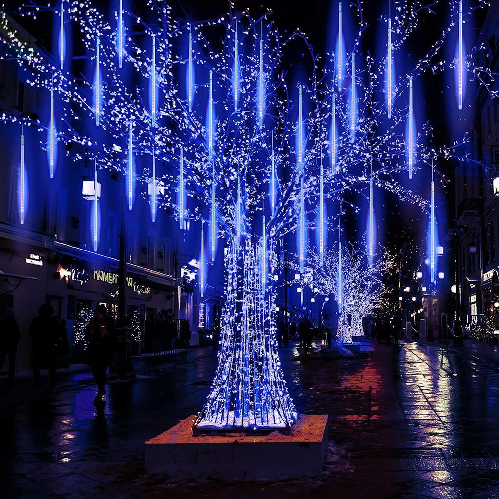 LED Lichterkette mit Schneeflocken – Bunte Deko-Lichter für Weihnachten und Festdekoration