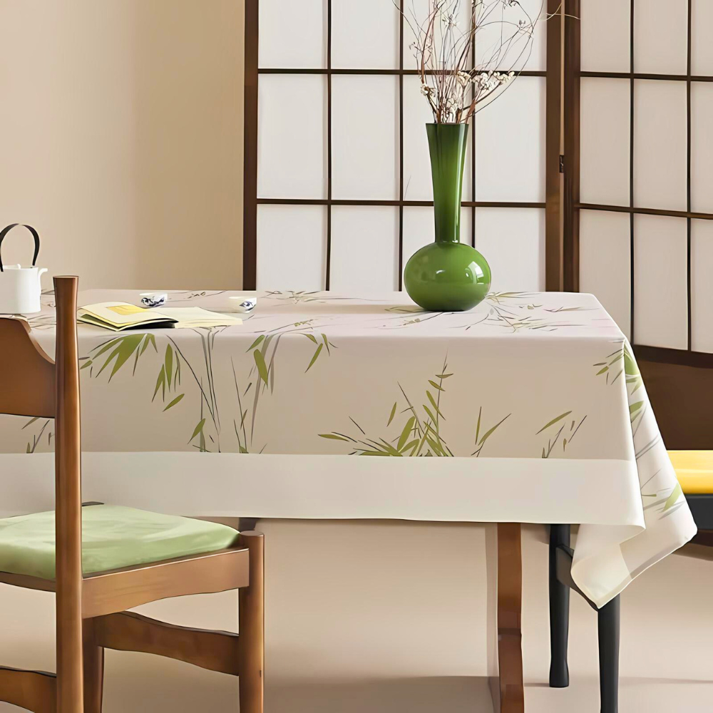 Elegante pastorale Bambus Zen Tischdecke