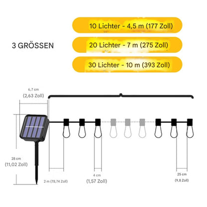 LED Solar-Lichterkette – Stimmungsvolle Außenbeleuchtung