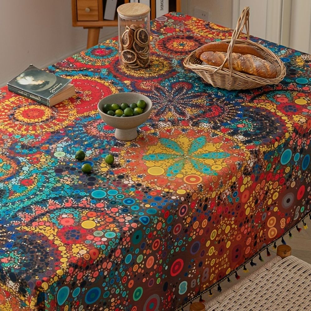 Hypno Bloom Quasten Tischdecke