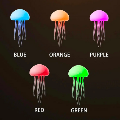 LED-Qualle Lampe – Einstellbare Entspannungsbeleuchtung, modernes Design, wiederaufladbar mit Touch-Steuerung