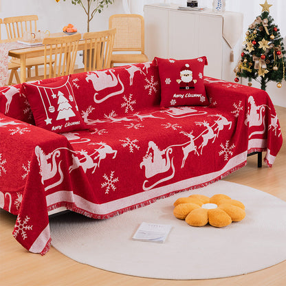 Rot Weiß Kiefer Baum Weihnachten Sofa/Couch Wurfdecke