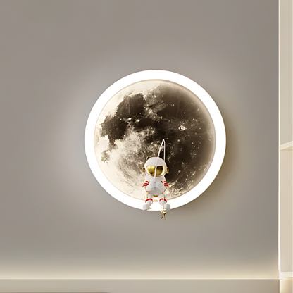 Garduru - Faszinierende Astronauten-Mond LED-Wandlampe für romantische Abende