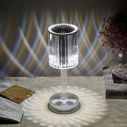 Elegante dimmbare Kristall-Tischlampe