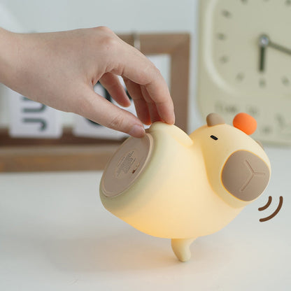 Squishy Silikon Verspielt Capybara LED Nachtlicht - Perfektes Geschenk für Kinder und Mädchen