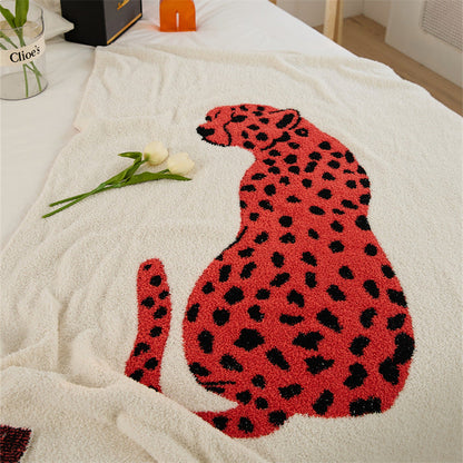 Cartoon Gepard Gemütliche Strickwurfdecke