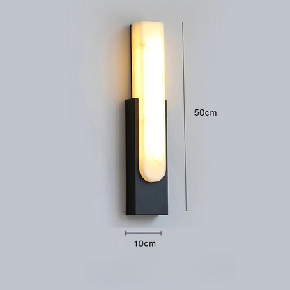 Garduru - Elegante LED-Wandleuchte im marmorierten Design mit warmem Licht