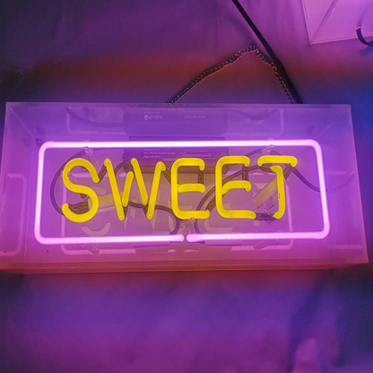 Neon Schild Acrylglas – LED Lichtbox für Wohnzimmer & Schlafzimmer, dekorative Tischlampe