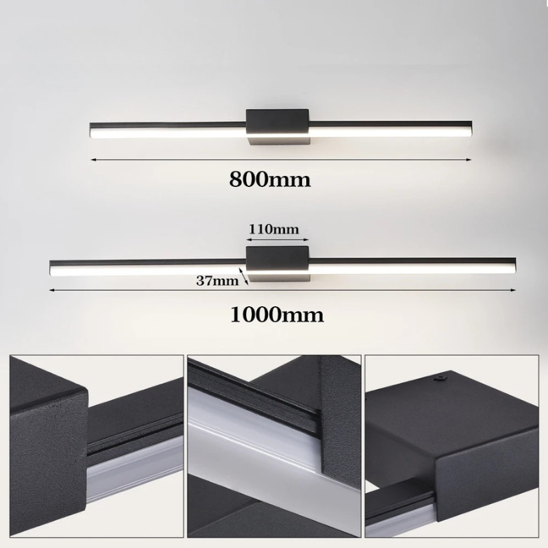 Moderne Aluminium LED Wandleuchte Wasserfest Badezimmer Dekor Lampe